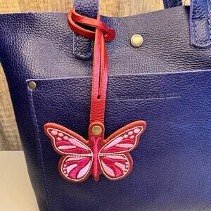 Portland Leather CHILI RED Butterfly Charm FAST SHIP Monarca Charm NEW FAST SHIP